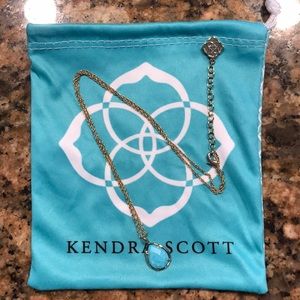 Kendra Scott Kiri Turquoise and Gold Necklace